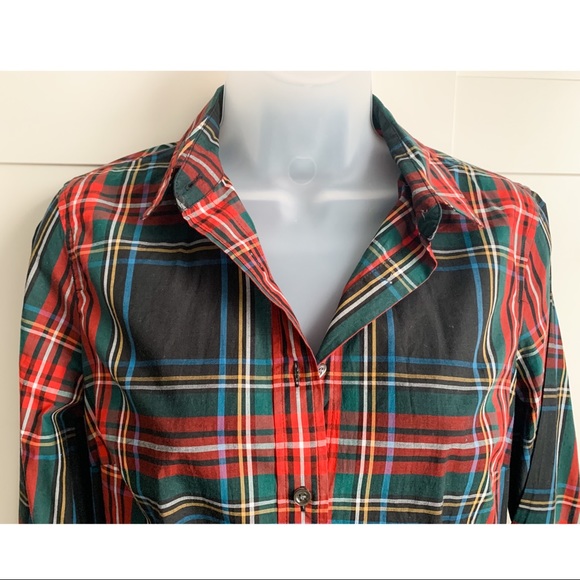 J Crew Perfect Shirt in Stewart Plaid - Picture 4 of 7